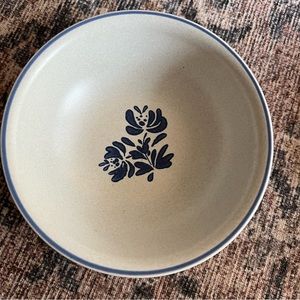 Pfaltzgraff Cream and Blue Floral Bowl vintage